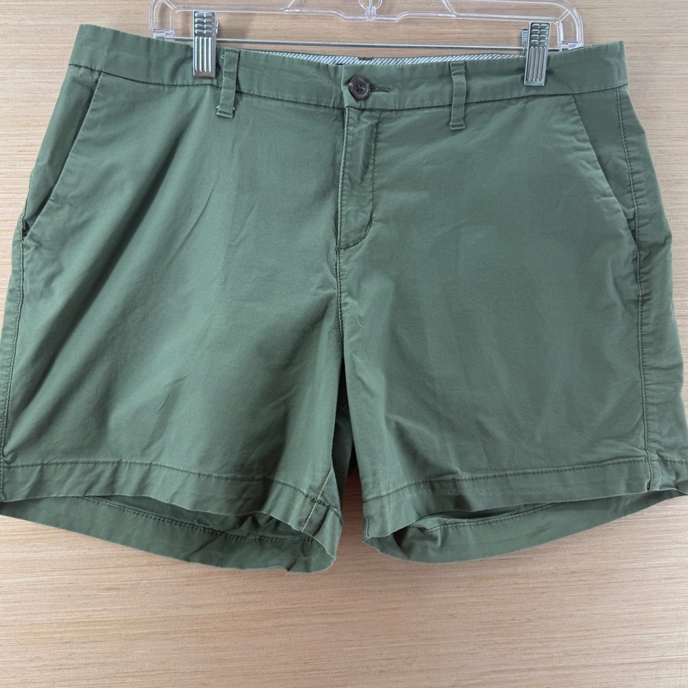 Old Navy Everyday Short Womens 12 Olive Green Mid Rise Chino Cotton Stretch 5in
